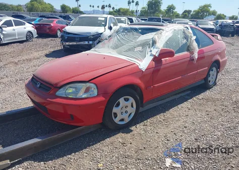 1999 Honda Civic Ex z USA, uszkodzony, nr VIN 1HGEJ8249XL038743